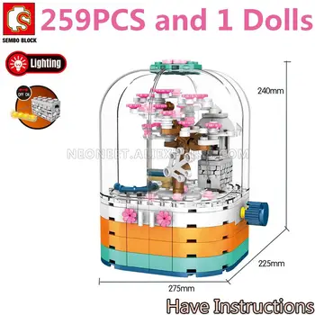 SEMBO Creative LED Light Rotating Box Building Blocks Friends City Street View Cherry Blossom House Tree Bricks Toys for Kids
SEMBO Creative LED Light Rotating Box Building Blocks Friends City Street View Cherry Blossom House Tree Bricks Toys for Kids
