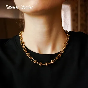Timeless Wonder Titanium Retro Knot Chains Choker Necklace Women Stainless Steel Jewelry Boho Designer Top Punk Ins Rare 3021
Timeless Wonder Titanium Retro Knot Chains Choker Necklace Women Stainless Steel Jewelry Boho Designer Top Punk Ins Rare 3021