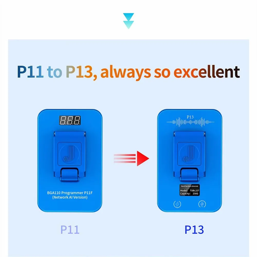 Универсальный тестер и программатор JC P13 BAG110, NAND-программатор для фиолетового экрана BGA60, BGA70, BGA110, Unind, Wi-Fi, офлайн, одна кнопка для чтения и записи
Универсальный тестер и программатор JC P13 BAG110, NAND-программатор для фиолетового экрана BGA60, BGA70, BGA110, Unind, Wi-Fi, офлайн, одна кнопка для чтения и записи
