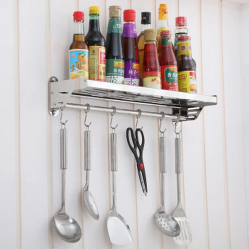 Stainless Steel Kitchen Shelf Multi-function Double Hook Shelf Storage Hinged Folding Shelf
Stainless Steel Kitchen Shelf Multi-function Double Hook Shelf Storage Hinged Folding Shelf