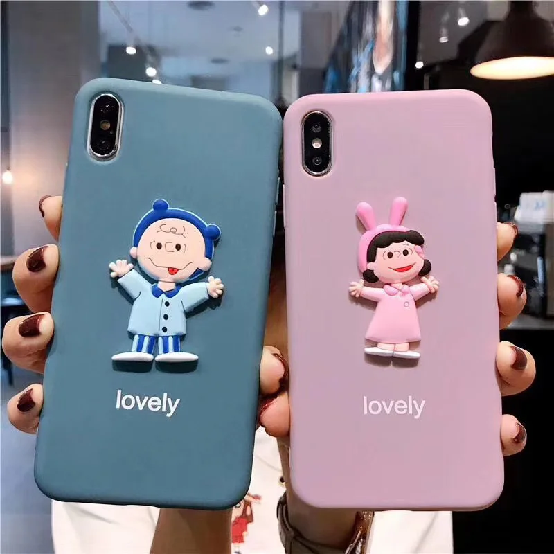 Cartoon 3D Charlie Lucy phone case For iphone 7 8 Plus 6 6s Plus scrub soft silicone cover For iphonexs max xr x cute back cover
Cartoon 3D Charlie Lucy phone case For iphone 7 8 Plus 6 6s Plus scrub soft silicone cover For iphonexs max xr x cute back cover