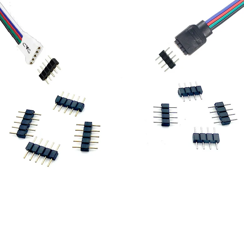 100pc 4 Pin RGB /5PIN RGBW Connector Adapter pin needle male type double For RGB /RGBW 5050 3528 LED Strip light led accessories
100pc 4 Pin RGB /5PIN RGBW Connector Adapter pin needle male type double For RGB /RGBW 5050 3528 LED Strip light led accessories