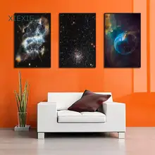 Starry Sky Hanging Wall Art Milky Way Nebula Universe Canvas Decorative Painting Hd Photography Modern House Room Decor