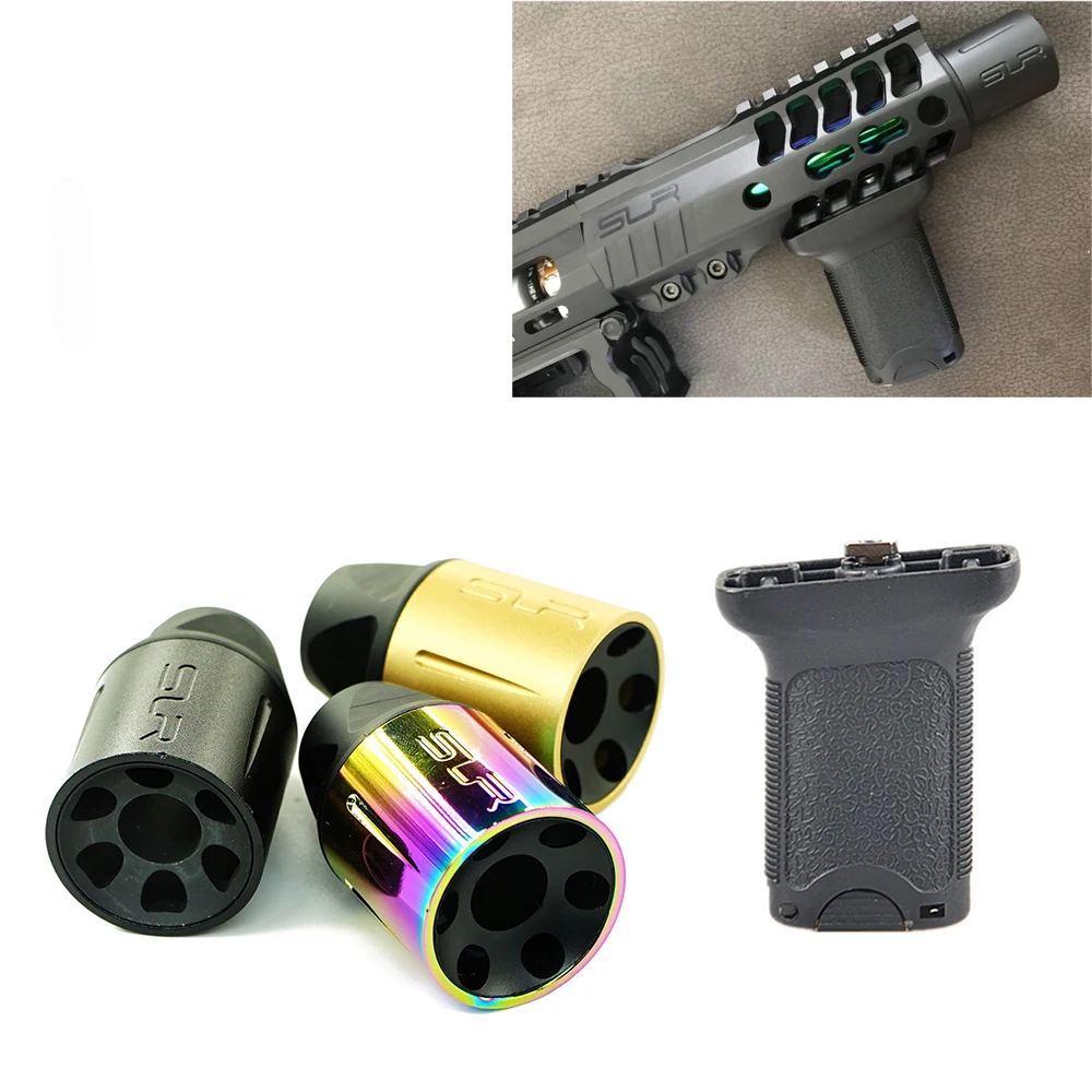 

Tactical Grip Alloy CCW SLR SLH 14mm Negative Thread Barrel Brake Cap Airsoft AEG GBB AR15 M4/M16 Airgun Paintball Accessories