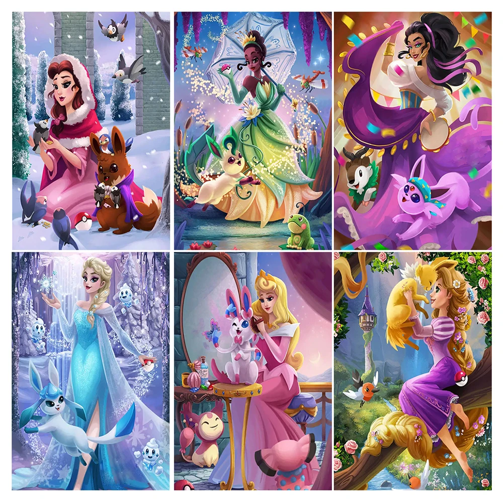 Алмазная живопись, Набор для вышивки крестиком Disney 5D DIY сказочная принцесса и эльф, декоративная живопись
Алмазная живопись, Набор для вышивки крестиком Disney 5D DIY сказочная принцесса и эльф, декоративная живопись
