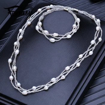 FENASY Natural Freshwater Pearl Necklaces For Women Rice Shape Pearl Bohemian Choker Chain Idea Gift
FENASY Natural Freshwater Pearl Necklaces For Women Rice Shape Pearl Bohemian Choker Chain Idea Gift