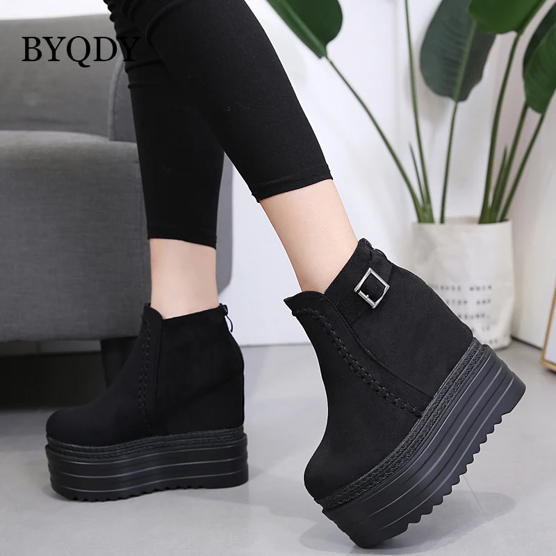 BYQDY High Platform Woman Boots 12.5cm Ultra High Heels Boots Winter Shoes For Woman Sewing Metal Buckle Round Toe Wedges Boots
BYQDY High Platform Woman Boots 12.5cm Ultra High Heels Boots Winter Shoes For Woman Sewing Metal Buckle Round Toe Wedges Boots