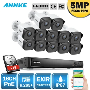 ANNKE 16CH 5MP H.265+ HD PoE Network Video Security System 12pcs 2.8mm IP67 Outdoor POE IP Cameras Plug & Play PoE Camera Kit
ANNKE 16CH 5MP H.265+ HD PoE Network Video Security System 12pcs 2.8mm IP67 Outdoor POE IP Cameras Plug & Play PoE Camera Kit