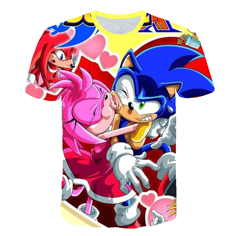Summer 4-14 Year Boys Clothes Cartoon T-Shirt Harajuku Shirt Sonic The Hedgehog Printed Kids Tee Baby Tops Children T-shirts Summer 4-14 Year Boys Clothes Cartoon T-Shirt Harajuku Shirt Sonic The Hedgehog Printed Kids Tee Baby Tops Children T-shirts