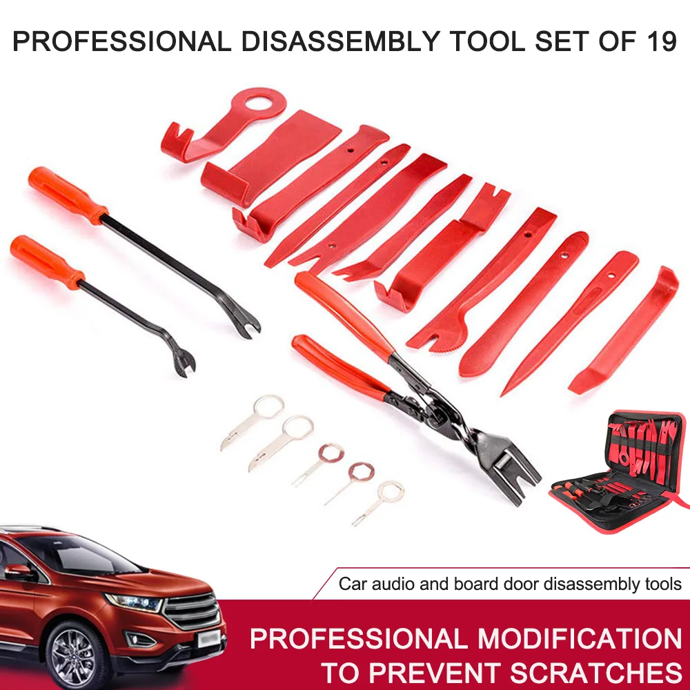 19Pcs Auto Car Audio Radio Door Panel Clip Pliers Fastener Remover Pry Repair Hand Tool For car interior and furniture repair
19Pcs Auto Car Audio Radio Door Panel Clip Pliers Fastener Remover Pry Repair Hand Tool For car interior and furniture repair