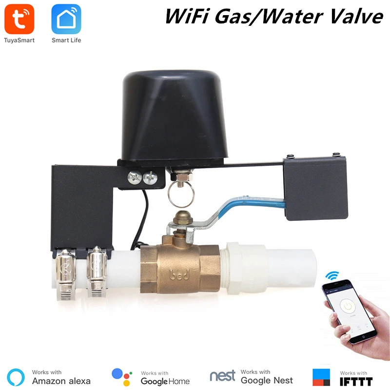 Smart Life APP WiFi Gas Water Valve 12V Remote Wireless Control Valve Alexa Google Voice Control Smart Home Automation Control
Smart Life APP WiFi Gas Water Valve 12V Remote Wireless Control Valve Alexa Google Voice Control Smart Home Automation Control