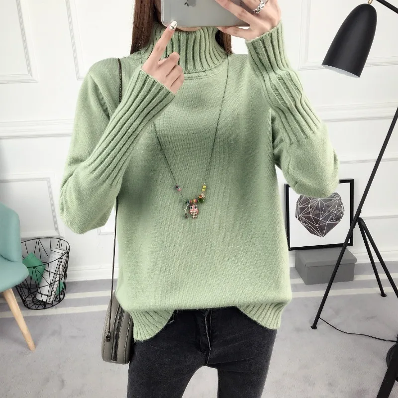 Women's Long Basic Sweater Solid Pullovers Women 2020 Winter Autumn Warm Jumpers Korean Style Turtleneck Casual Jersey Mujer
Women's Long Basic Sweater Solid Pullovers Women 2020 Winter Autumn Warm Jumpers Korean Style Turtleneck Casual Jersey Mujer