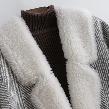 Autumn Winter Women Elegant Patchwork V Neck Warm Fur Coat Fenale Wool Blend Parka Mujer Outerwear LX2501
Autumn Winter Women Elegant Patchwork V Neck Warm Fur Coat Fenale Wool Blend Parka Mujer Outerwear LX2501