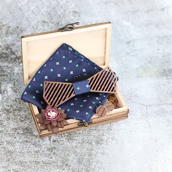 Men Hollow Striped Engrave Carved Wood Bow Tie Novelty Handkerchief Brooches Pocket Square Cufflinks Neck Tie Set Wedding Bowtie
Men Hollow Striped Engrave Carved Wood Bow Tie Novelty Handkerchief Brooches Pocket Square Cufflinks Neck Tie Set Wedding Bowtie