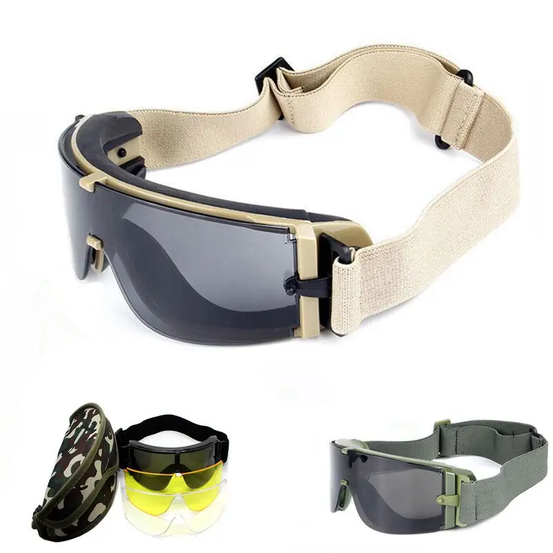 X800 Tactical Googles Military Army Airsoft Shooting Glasses Paintball Wargame Eye-Protection Sunglasses 3 Lens
X800 Tactical Googles Military Army Airsoft Shooting Glasses Paintball Wargame Eye-Protection Sunglasses 3 Lens