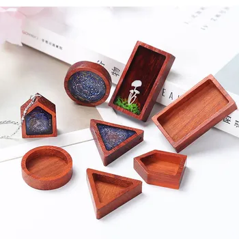 DIY material crystal epoxy resin mold rectangular round triangle jewelry pendant Accessories red pear solid wood frame
DIY material crystal epoxy resin mold rectangular round triangle jewelry pendant Accessories red pear solid wood frame