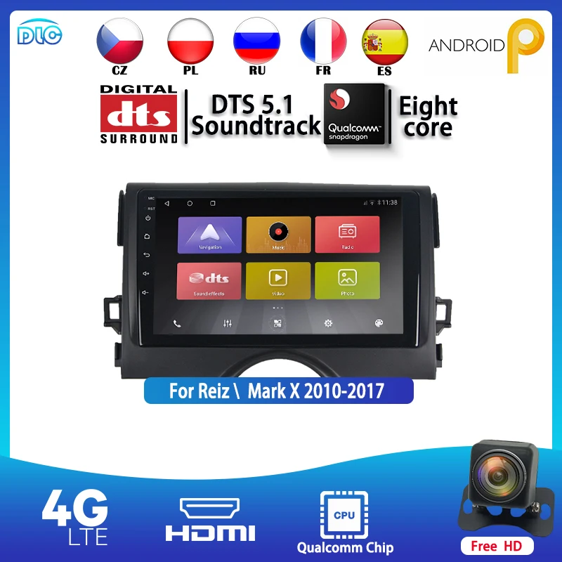 DLC Qualcomm Chip 1280*720 IPS 10Inch Android 9.0 GPS Stereo FM/RDS DTS BT WIFI+4G For 2010-2017 Reiz 4+64G DSP Car PlayerMedia
DLC Qualcomm Chip 1280*720 IPS 10Inch Android 9.0 GPS Stereo FM/RDS DTS BT WIFI+4G For 2010-2017 Reiz 4+64G DSP Car PlayerMedia