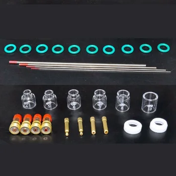 30pcs/Set Practical TIG Welding Stubby Gas Lens Heat Cup Kit For Tig WP-17 / 18/26 Torch Welding Tools
30pcs/Set Practical TIG Welding Stubby Gas Lens Heat Cup Kit For Tig WP-17 / 18/26 Torch Welding Tools