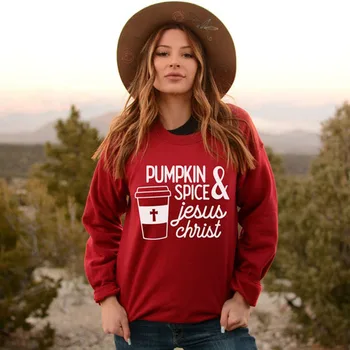 ONSEME Fall Sweatshirt Plus Size Clothing Pumpkin Spice & Jesus Christ Gothic Style Hoody Ladies Autumn Women Sweatsuit S-85
ONSEME Fall Sweatshirt Plus Size Clothing Pumpkin Spice & Jesus Christ Gothic Style Hoody Ladies Autumn Women Sweatsuit S-85