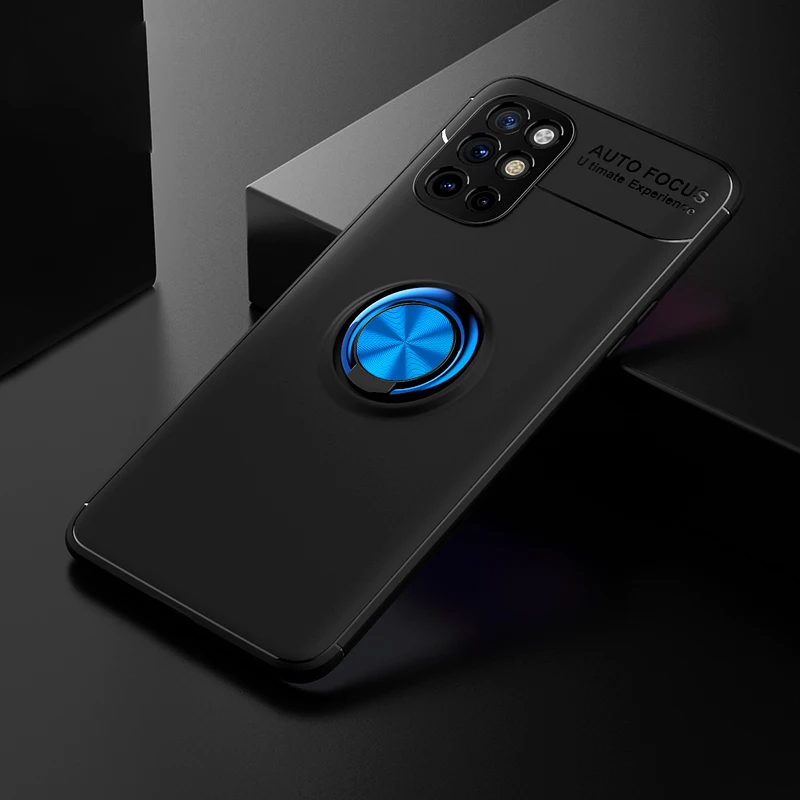 Чехол-накладка для Oneplus 8T противоударный из ТПУ с магнитным кольцом-держателем |