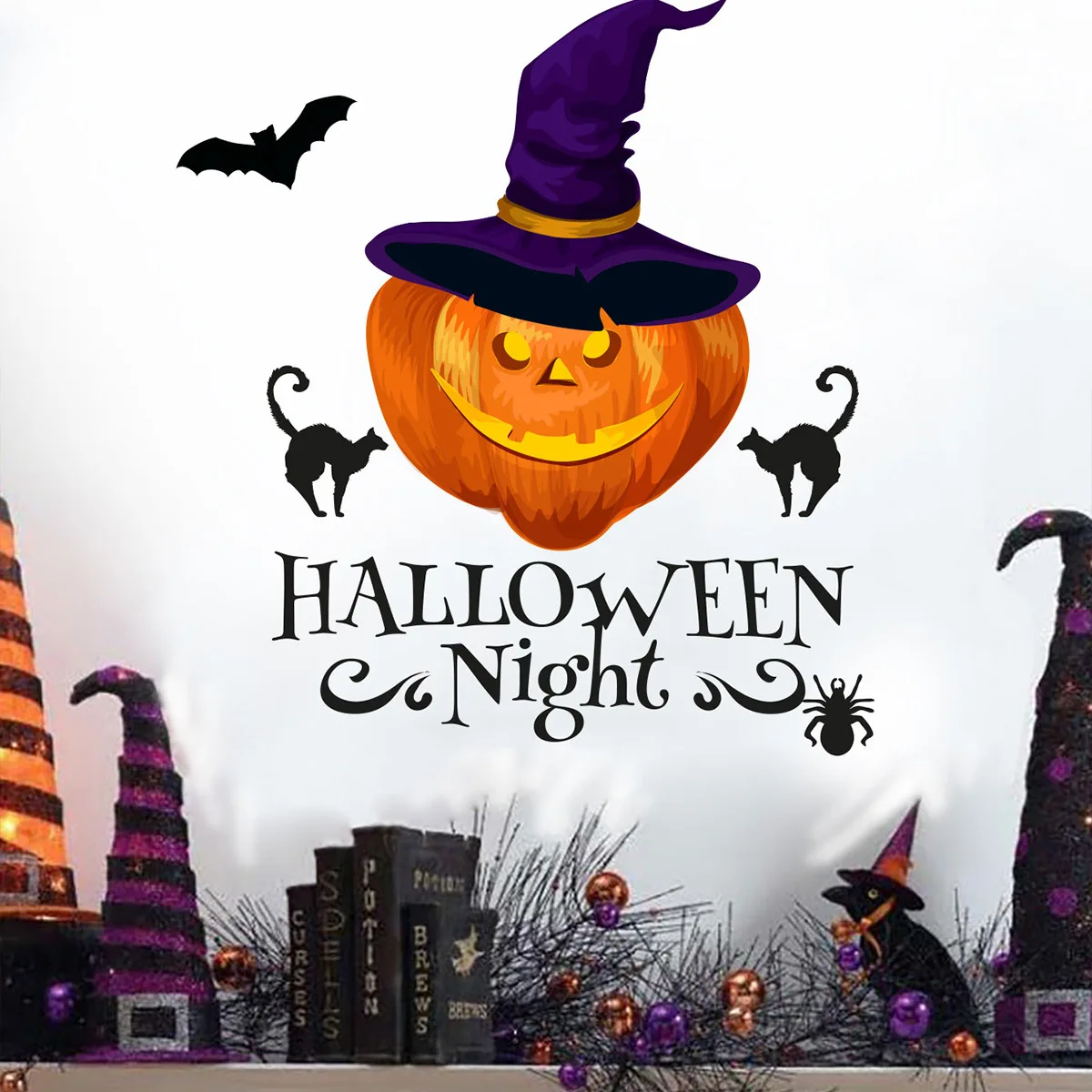 Hooded Pumpkin And Cat Halloween Stickers Glass Living Room Bedroom Decoration Wall Stickers Wallpaper Self-Adhesive
Hooded Pumpkin And Cat Halloween Stickers Glass Living Room Bedroom Decoration Wall Stickers Wallpaper Self-Adhesive