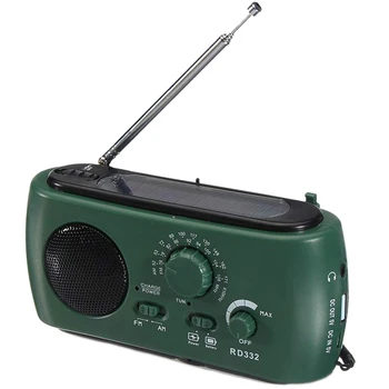 Portable Solar Crank AM/FM Weather Radio with LED Flashlight with Charging Interface
Portable Solar Crank AM/FM Weather Radio with LED Flashlight with Charging Interface