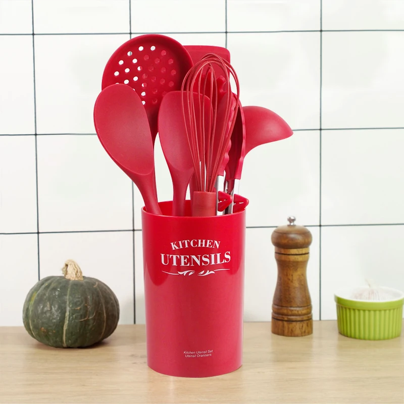 Silicone Cooking Utensils Set Non-Stick Spatula Shovel kitchen Cooking Tools Set With Storage Box Kitchen Tool Accessories
Silicone Cooking Utensils Set Non-Stick Spatula Shovel kitchen Cooking Tools Set With Storage Box Kitchen Tool Accessories