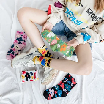 Korean Fashion Flower Print Woman Socks Preppy Style Japanese Kawaii Cute Sock Cotton Soft Harajuku Vintage Streetwear Long Sock
Korean Fashion Flower Print Woman Socks Preppy Style Japanese Kawaii Cute Sock Cotton Soft Harajuku Vintage Streetwear Long Sock