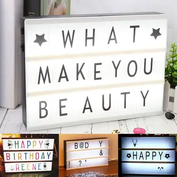 Cinematic Lamp Box Cinematic Light A4 with 90 Letters Free Combination Wedding Decor Gifts DIY Party Cinematic Light Box Cute
Cinematic Lamp Box Cinematic Light A4 with 90 Letters Free Combination Wedding Decor Gifts DIY Party Cinematic Light Box Cute