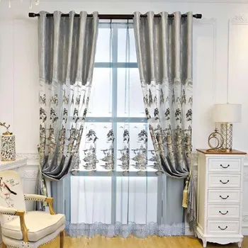 Embroidered Mountain Peak Curtain for Living Room Classical Chinese Hollow Out Semi-Blackout French Window Drapes JS309C
Embroidered Mountain Peak Curtain for Living Room Classical Chinese Hollow Out Semi-Blackout French Window Drapes JS309C