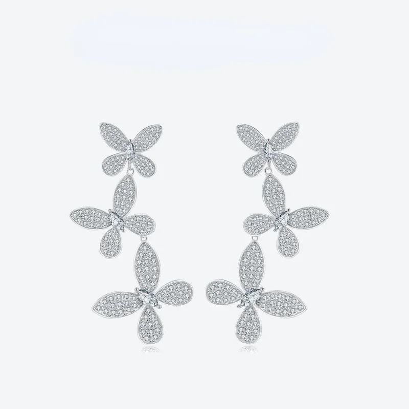 Sparkling Full Created Moissanite Butterflies Tassel Drop Earrings For Women Solid 925 Sterling Silver Party Fine Jewelry
Sparkling Full Created Moissanite Butterflies Tassel Drop Earrings For Women Solid 925 Sterling Silver Party Fine Jewelry