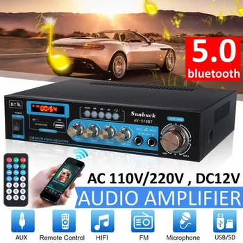 HIFI 2CH Audio Amplifier 2000W Power bluetooth 12/220V Home Theater Amplifiers Audio with Remote Control Support FM USB SD Card
HIFI 2CH Audio Amplifier 2000W Power bluetooth 12/220V Home Theater Amplifiers Audio with Remote Control Support FM USB SD Card