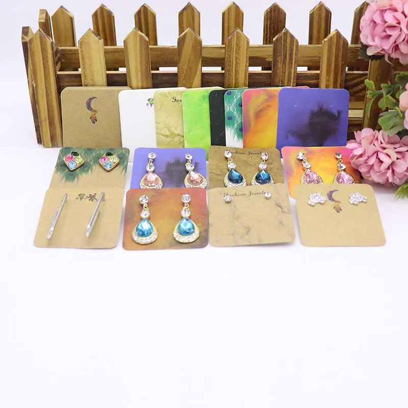 100pcs 5*5cm Earring card different design display jewelry card cardboard paperboard hot selling popular printing 300g material
100pcs 5*5cm Earring card different design display jewelry card cardboard paperboard hot selling popular printing 300g material