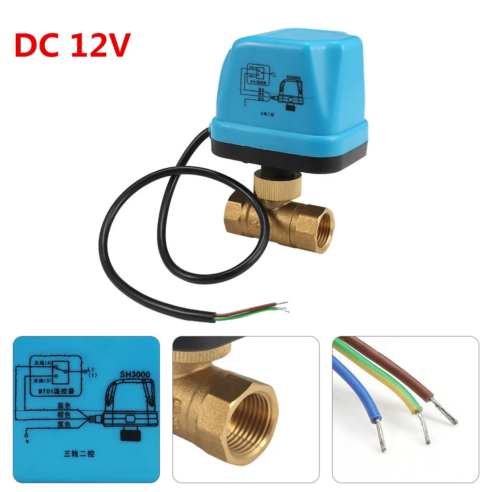 220V 12V Electric Motorized Thread Ball Valve Air-conditioning Water System Controller 2-way 3-wire 1.6Mpa DN15 DN20 DN25
220V 12V Electric Motorized Thread Ball Valve Air-conditioning Water System Controller 2-way 3-wire 1.6Mpa DN15 DN20 DN25