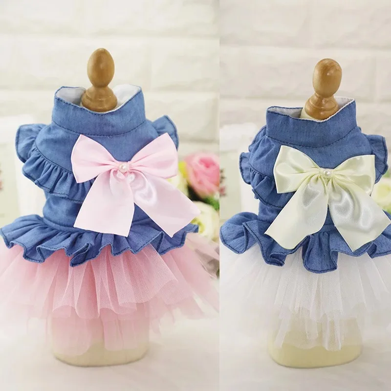 New Dog Bow Dress Pet Cat Clothes for Small Dogs Wedding Dress Summer Spring Chihuahua Skirt Puppy Clothing XS-XXL 100% Cotton
New Dog Bow Dress Pet Cat Clothes for Small Dogs Wedding Dress Summer Spring Chihuahua Skirt Puppy Clothing XS-XXL 100% Cotton