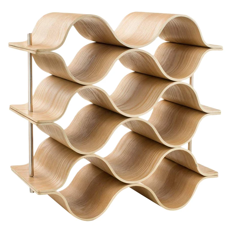 9 Bottle Wooden Wave Wine Rack Freestanding For Table, Bar Or Counter Modern Minimalist Design Sweet And Dry Wines For Small Hom
9 Bottle Wooden Wave Wine Rack Freestanding For Table, Bar Or Counter Modern Minimalist Design Sweet And Dry Wines For Small Hom