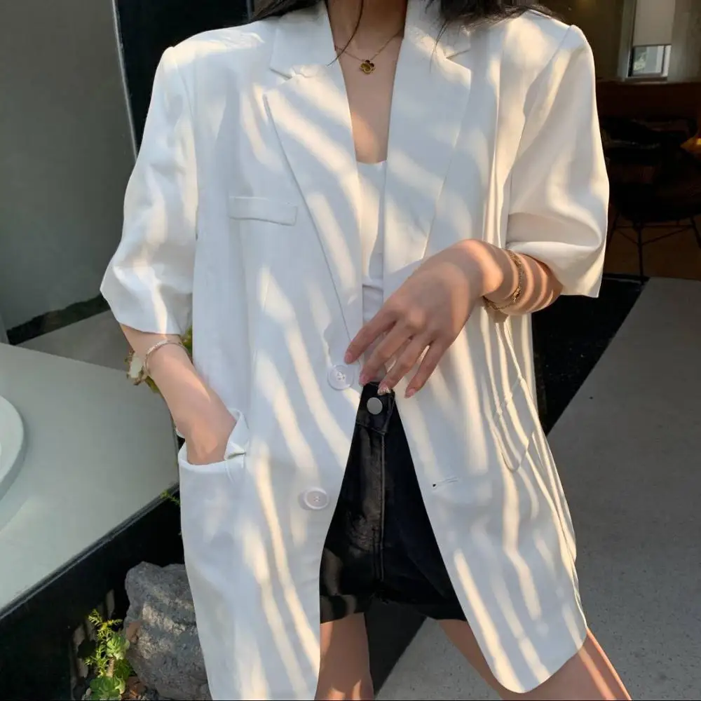 Summer 2020 New Solid Color Slim-Fit Slim-Looking Short Sleeve Jacket Office Lady Blazer Casual Korea Style White Coat Plus Size
Summer 2020 New Solid Color Slim-Fit Slim-Looking Short Sleeve Jacket Office Lady Blazer Casual Korea Style White Coat Plus Size