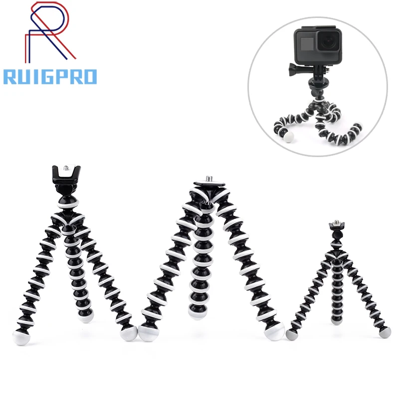 

RuigPro for 2019 Octopus Flexible Tripod Stand for Gopro Hero Camera Digital DV Canon Nikon Mobile Phone Small Size