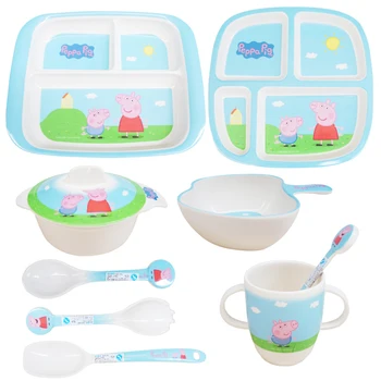 Peppa Pig George Toy Tableware Spoon Plate Fork Set Lunch Dinner Children Cartoon Anime Character Kitchen Utensils Gift
Peppa Pig George Toy Tableware Spoon Plate Fork Set Lunch Dinner Children Cartoon Anime Character Kitchen Utensils Gift