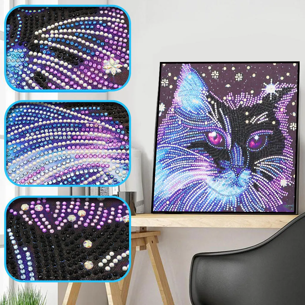 Special Shaped Diamond Painting Cat Partial Drill Cross Stitch Kit Crystal Rhinestone Arts Rhinestone Crystal Diamond Embroidery
Special Shaped Diamond Painting Cat Partial Drill Cross Stitch Kit Crystal Rhinestone Arts Rhinestone Crystal Diamond Embroidery