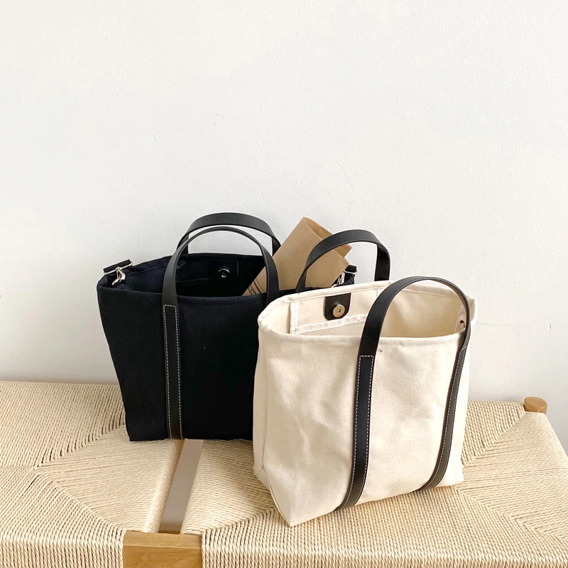 Casual Women High Quality Canvas Cotton Bag Korean Handbags Small Shoulder For Woman Middle Female Beach Whole Sale | Багаж и сумки