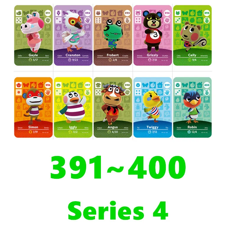 Animal Crossing Card Amiibo Card Work for NS Games Series 4 For nintend nfc switch and switch lite (391 to 400)
Animal Crossing Card Amiibo Card Work for NS Games Series 4 For nintend nfc switch and switch lite (391 to 400)