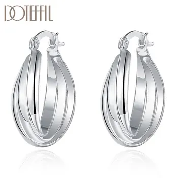 DOTEFFIL 925 Sterling Silver Classic Circle Hoop Charm Earrings Women Party Gift Fashion Charm Wedding Engagement Jewelry
DOTEFFIL 925 Sterling Silver Classic Circle Hoop Charm Earrings Women Party Gift Fashion Charm Wedding Engagement Jewelry