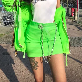 Bangniweigou Rib Knit Tube Skirt with Chain Belt Streetwear Women Girls Summer Green Yellow Short Skirt 2019
Bangniweigou Rib Knit Tube Skirt with Chain Belt Streetwear Women Girls Summer Green Yellow Short Skirt 2019