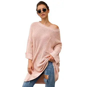 Women Solid O Neck Knitted Sweater sueter mujer 2019 Autumn Winter Fashion Casual Female Pullover Sweaters Ladies Loose Knitwear
Women Solid O Neck Knitted Sweater sueter mujer 2019 Autumn Winter Fashion Casual Female Pullover Sweaters Ladies Loose Knitwear