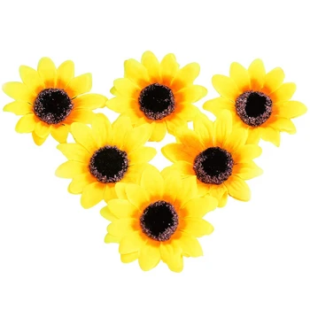 50Pcs Artificial Yellow Sunflower Heads 2.8 inch Fabric Floral For Home Decoration Wedding Decor, Bride Holding Flowers,Garden C 
50Pcs Artificial Yellow Sunflower Heads 2.8 inch Fabric Floral For Home Decoration Wedding Decor, Bride Holding Flowers,Garden C