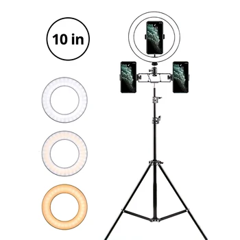 Ring Light 10inch USB Desktop Fill Light 26cm Video Light with 210cm Tripod Phone Clip for Selfie Stream Dimmable 3200-5500K
Ring Light 10inch USB Desktop Fill Light 26cm Video Light with 210cm Tripod Phone Clip for Selfie Stream Dimmable 3200-5500K