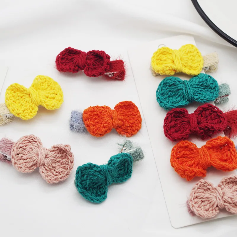 Autumn New Korean Children's Simple Cute Colorful Wool Woven Bow Duckbill Clip Fashion Girl Princess Hair Accessories 5cm
Autumn New Korean Children's Simple Cute Colorful Wool Woven Bow Duckbill Clip Fashion Girl Princess Hair Accessories 5cm