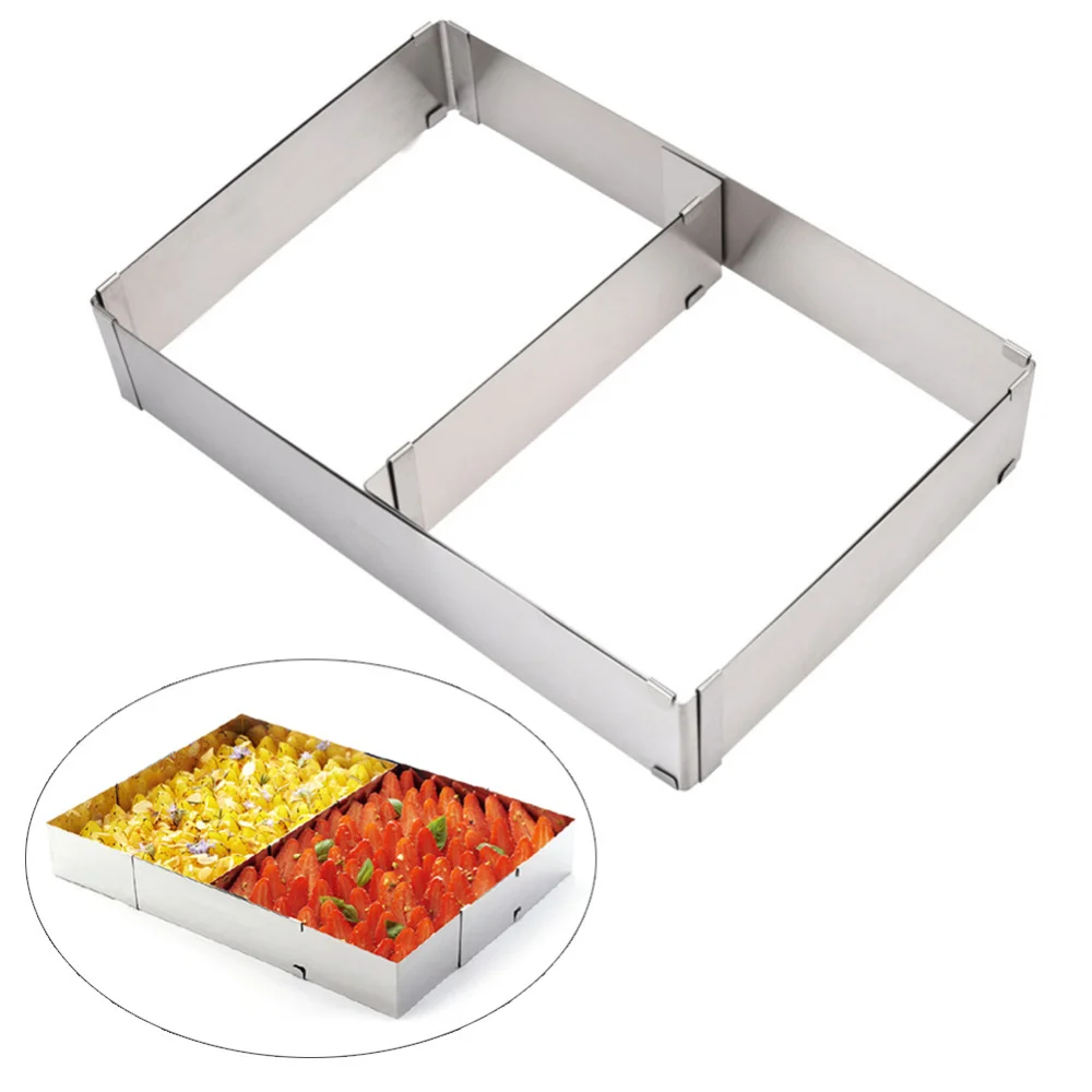 Handmade Stainless Steel Adjustable Rectangular Cake Pan Stainless Steel Non-stick Baking Cake Molds Kitchen Tools
Handmade Stainless Steel Adjustable Rectangular Cake Pan Stainless Steel Non-stick Baking Cake Molds Kitchen Tools
