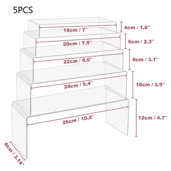 5Pcs/set Acrylic Display Stand Jewelry Showcase Storage Rack Shelf Holder Storing Cosmetic Mini Goods Transparent 3mm Thickness
5Pcs/set Acrylic Display Stand Jewelry Showcase Storage Rack Shelf Holder Storing Cosmetic Mini Goods Transparent 3mm Thickness